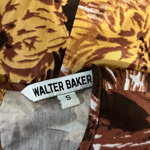 Walter Baker Womens Jayden Brown Long Sleeve RuffledTop Size Small - Picture 9 of 12